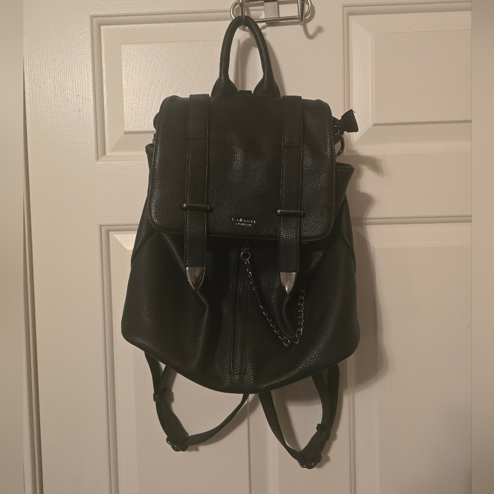 Labante London Black Vegan Leather Backpack